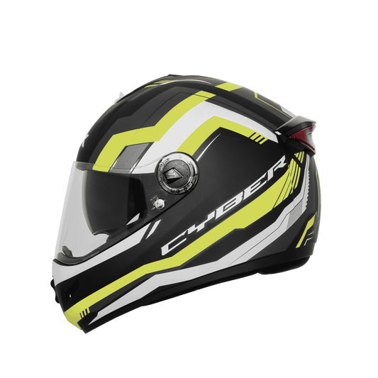 Steelbird Sbh 34 Rf Cyber Black Neon Full Face Helmet