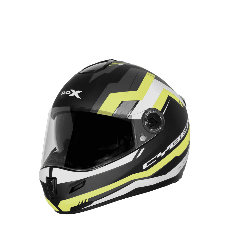Steelbird Sbh 34 Rf Cyber Black Neon Full Face Helmet