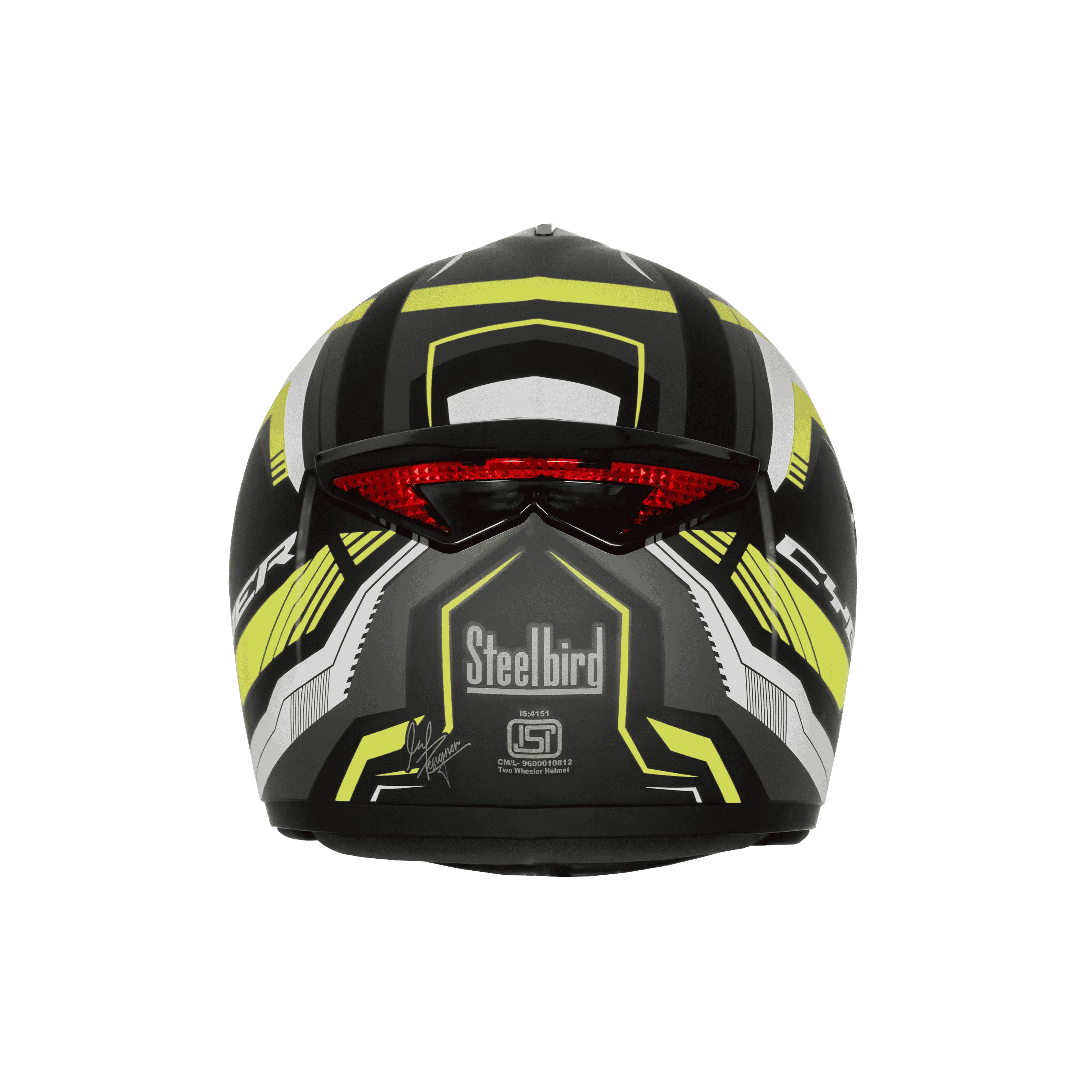 Steelbird Sbh 34 Rf Cyber Black Neon Full Face Helmet