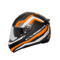 Steelbird Sbh 34 Rf Cyber Black Orange Full Face Helmet