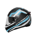 Steelbird Sbh 34 Rf Cyper Black Blue Full Face Helmet