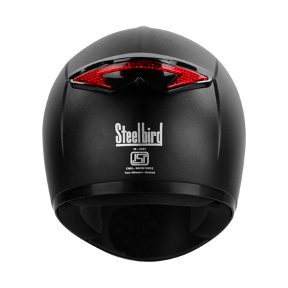 STEELBIRD Sbh 34 Rox Iss Dashing Black Full Face Helmet