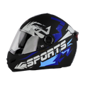 Steelbird sbh 34 Sports Black Blue Full Face Helmet