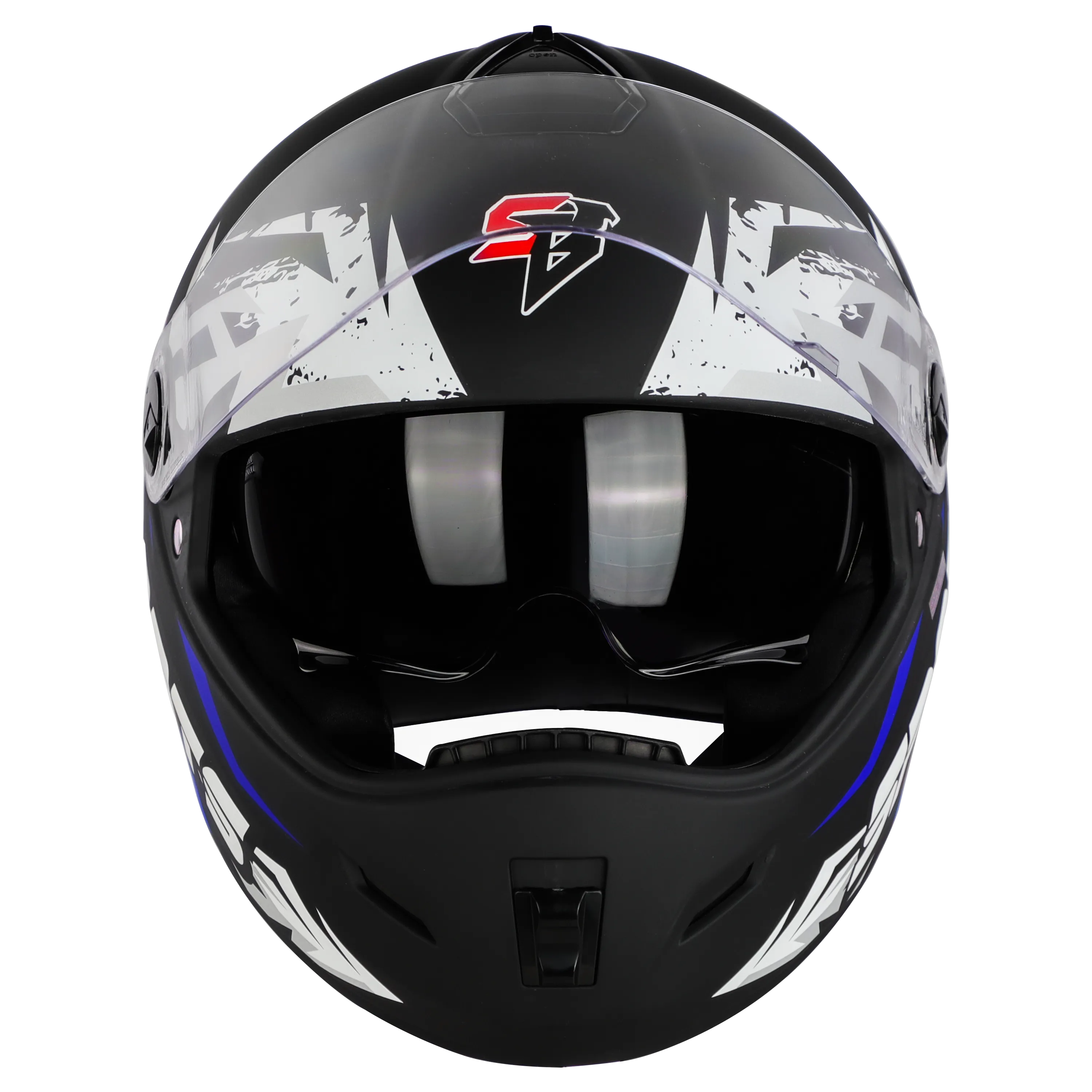 Steelbird sbh 34 Sports Black Blue Full Face Helmet