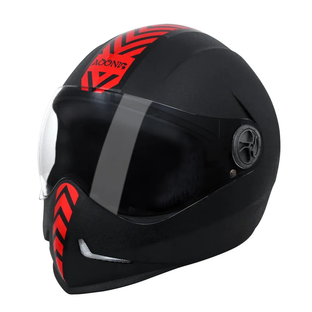 Steelbird Sbh 50 Adonis Black Red Full Face Helmet