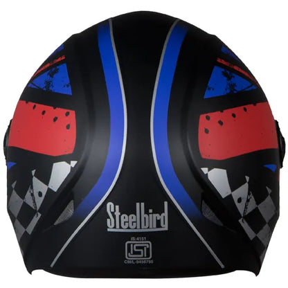 Steelbird Sbh 50 Adonis Black Red Full Face Helmet