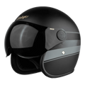 Steelbird Sbh 54 Vintage Matt Black Gray Half Face Helmet