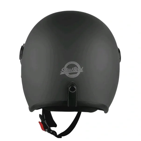 Steelbird Sbh 56 Vintage Honda Gray Half Face Helmet