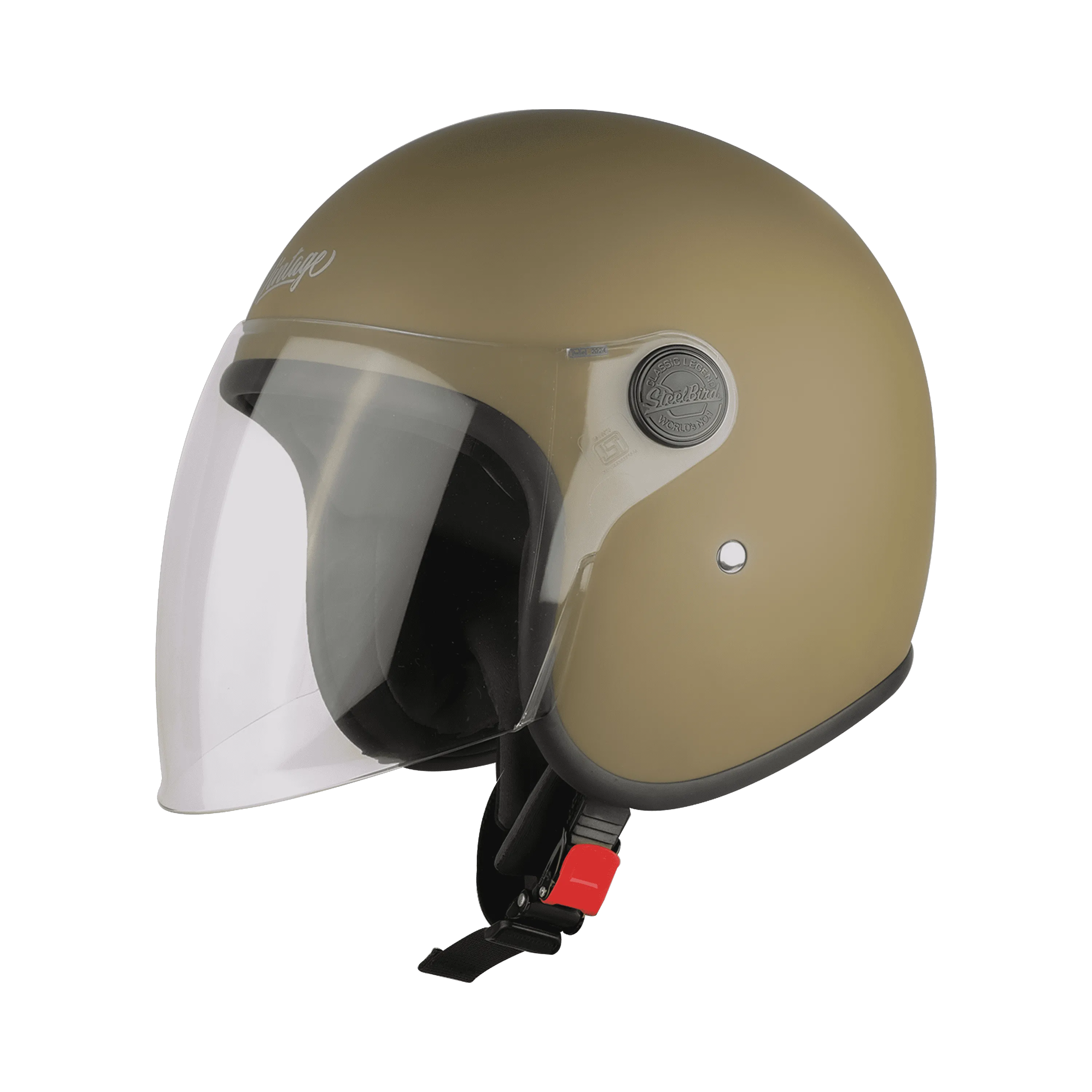 Steelbird Sbh 56 Vintage Matt Desert Strom Half Face Helmet