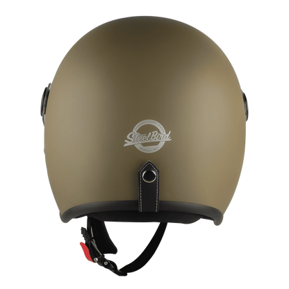Steelbird Sbh 56 Vintage Matt Desert Strom Half Face Helmet
