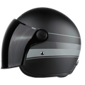 Steelbird Sbh 56 Vintage S1 Matt Black Grey Half Face Helmet