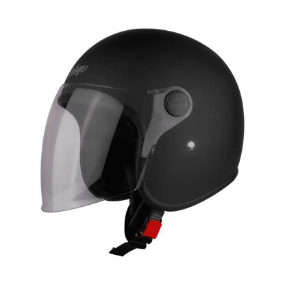 Steelbird Sbh 56 Vintage S1 Matt Black Half Face Helmet