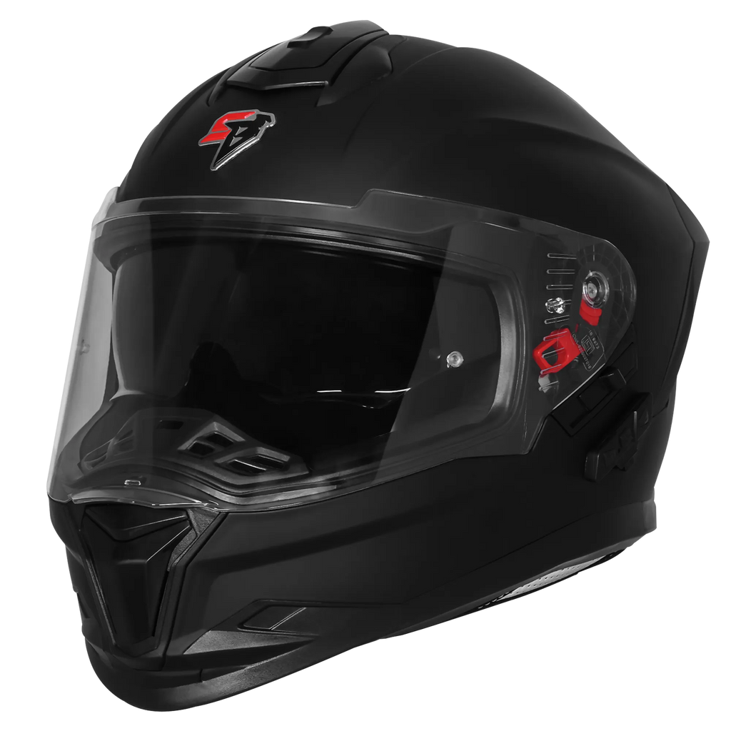 Steelbird Sbh 57 Bt Fighter Bass X Black Full Face Helmet