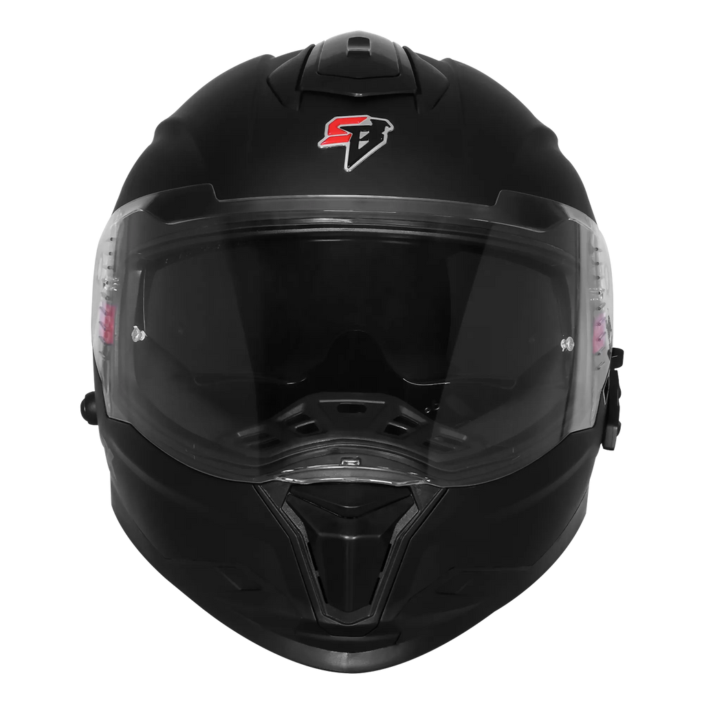 Steelbird Sbh 57 Bt Fighter Bass X Black Full Face Helmet