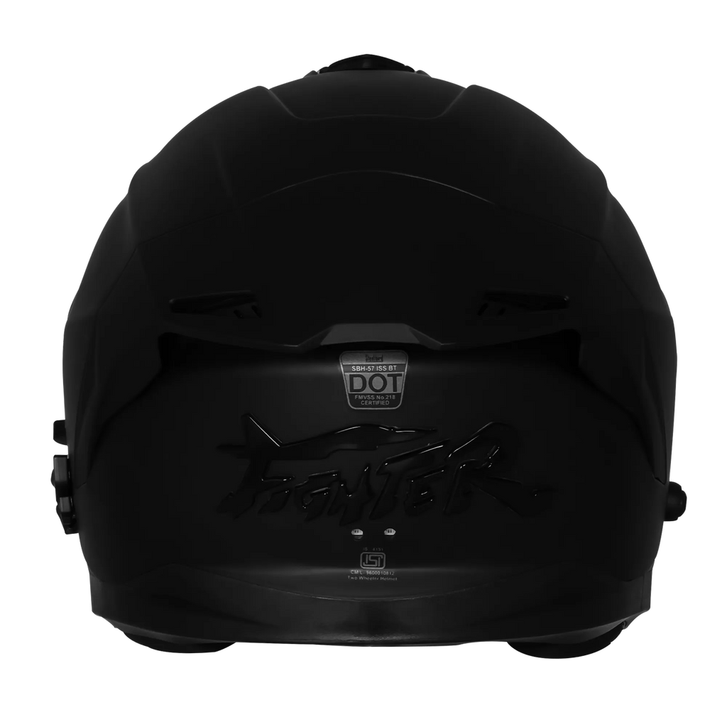 Steelbird Sbh 57 Bt Fighter Bass X Black Full Face Helmet