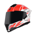 STEELBIRD Sbh 57 F4 Glossy White Red Full Face Helmet