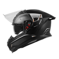 Steelbird Sbh 57 Fighter Black White Full Face Helmet