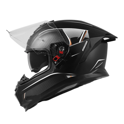 Steelbird Sbh 57 Fighter Black White Full Face Helmet