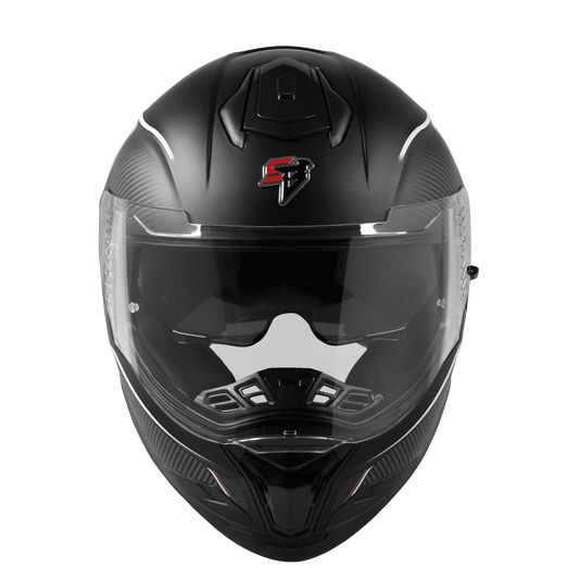 Steelbird Sbh 57 Fighter Black White Full Face Helmet