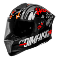 Steelbird Sbh 57 Fighter F10 Black White Red Full Face Helmet