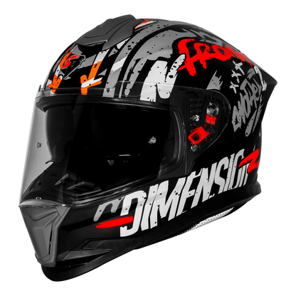 Steelbird Sbh 57 Fighter F10 Black White Red Full Face Helmet