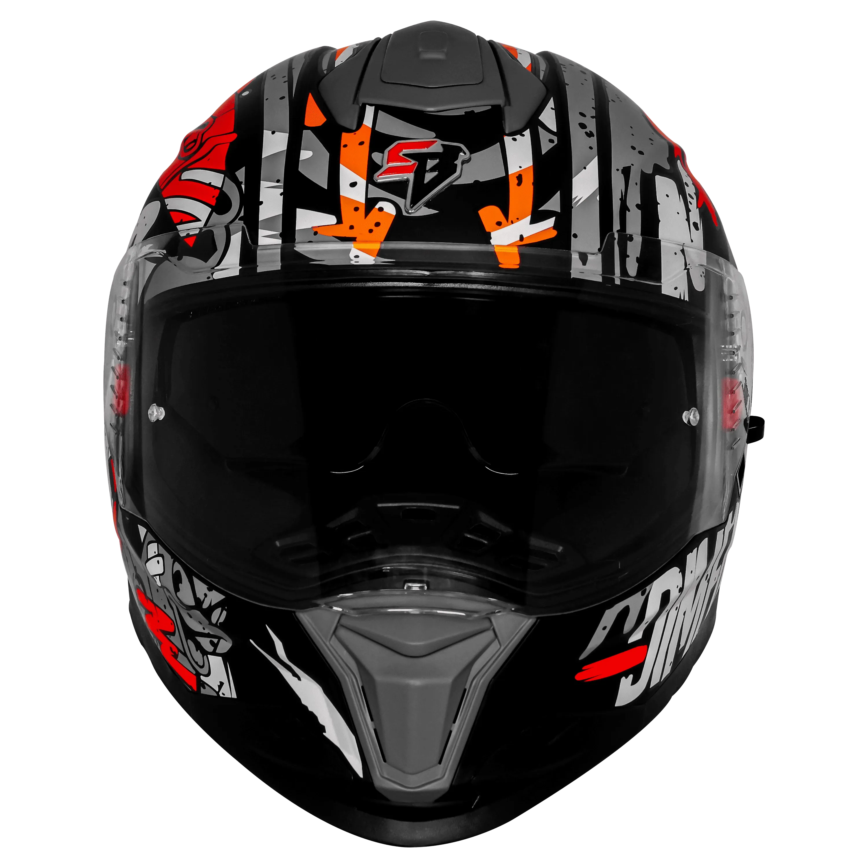 Steelbird Sbh 57 Fighter F10 Black White Red Full Face Helmet