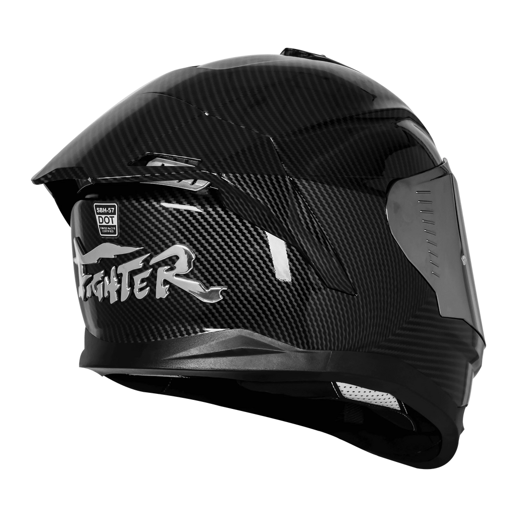 Steelbird Sbh 57 Fighter F11 Black Full Face Helmet