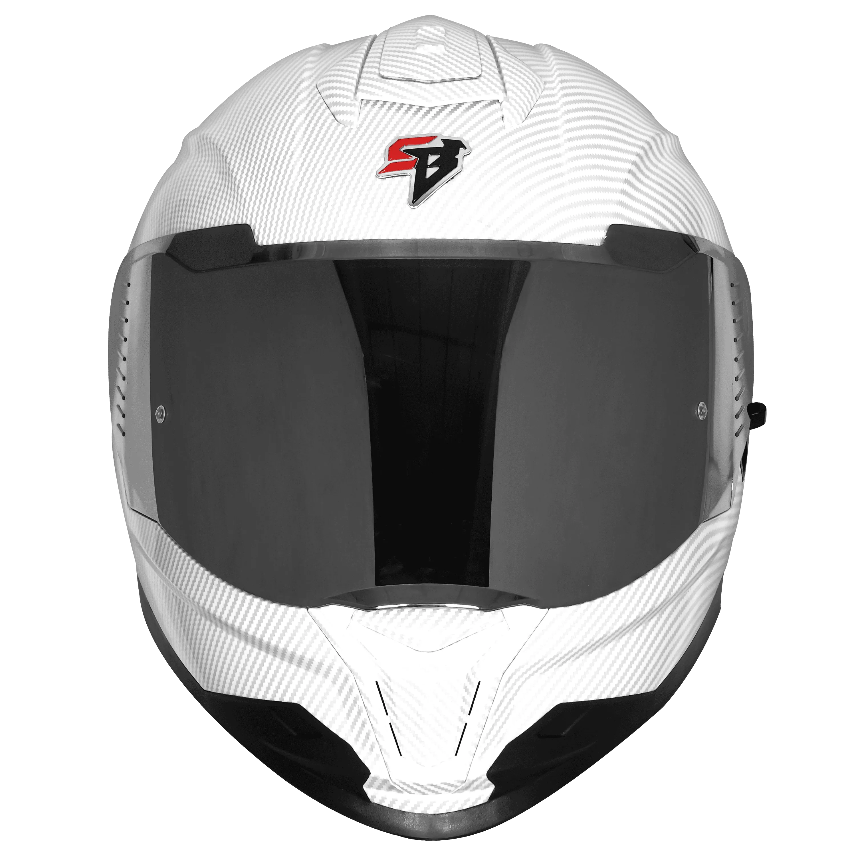 Steelbird Sbh 57 Fighter F11 White Red Full Face Helmet