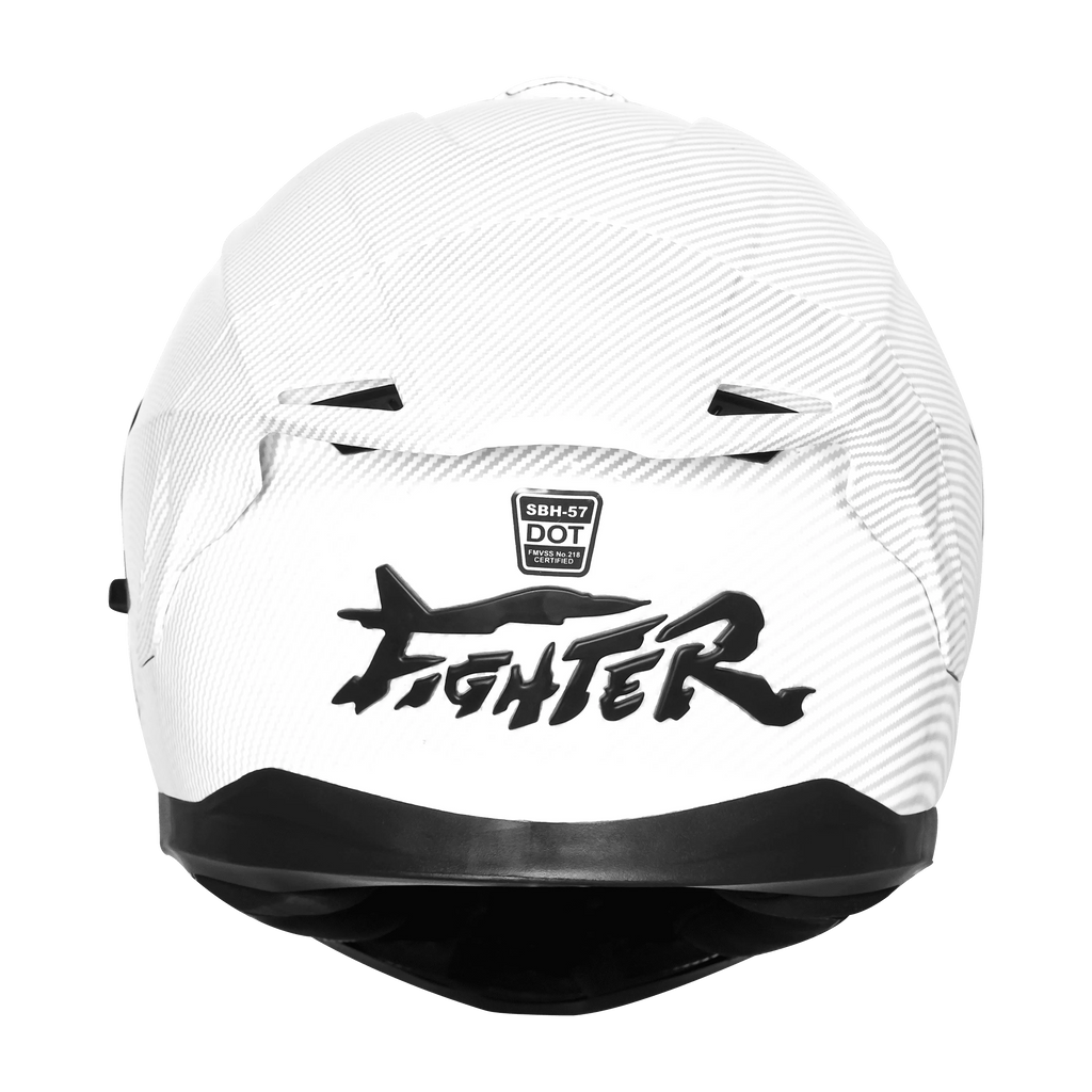 Steelbird Sbh 57 Fighter F11 White Red Full Face Helmet