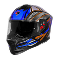 Steelbird Sbh 57 Fighter F12 Black Blue Full Face Helmet