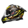 Steelbird Sbh 57 Fighter F12 Glossy Black Neon Full Face Helmet