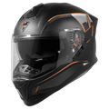 Steelbird Sbh 57 Fighter F1 Black Orange Full Face Helmet