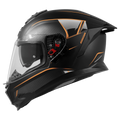 Steelbird Sbh 57 Fighter F1 Matt Black Orange Full Face Helmet