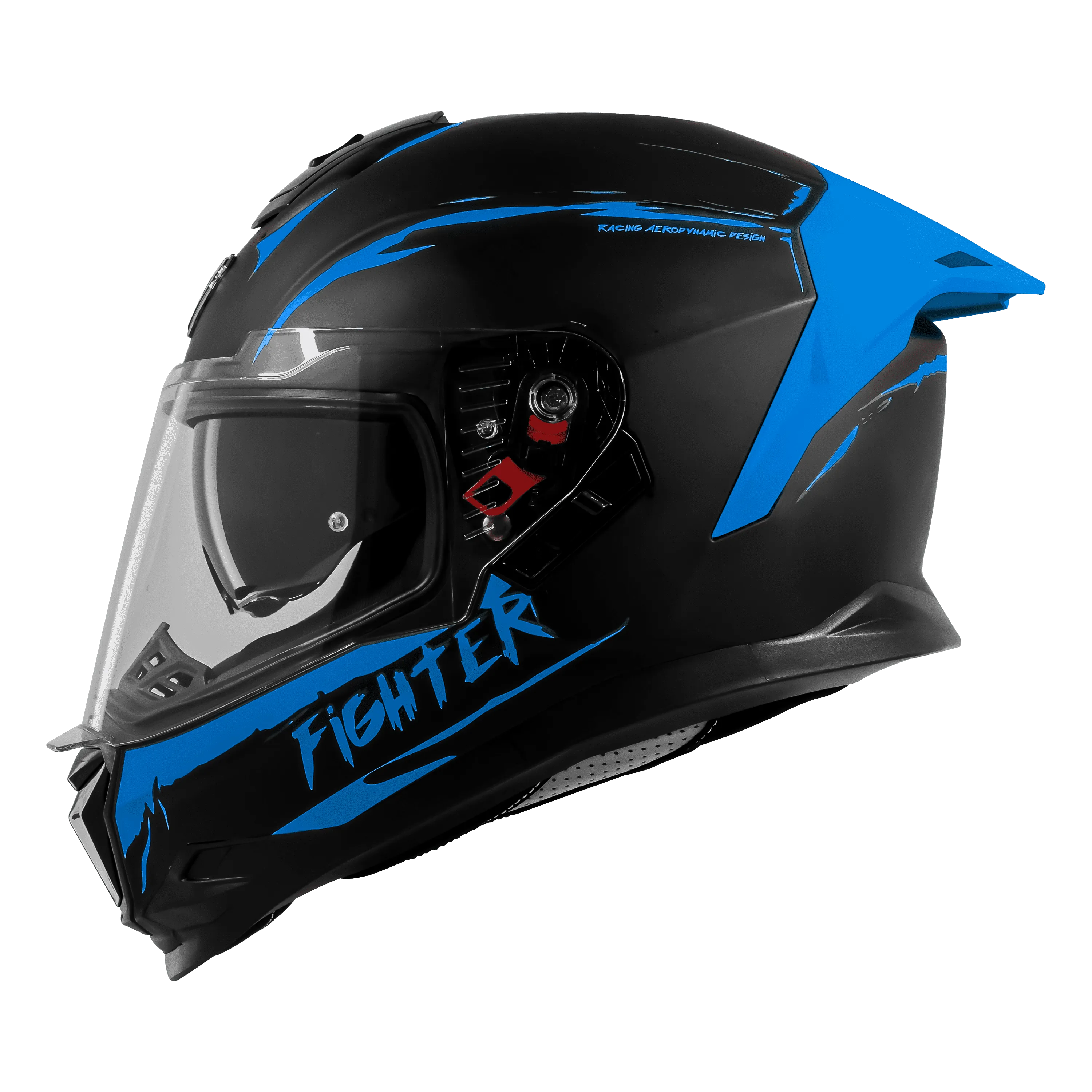 Steelbird Sbh 57 Fighter F2 Matt Black Blue Full Face Helmet