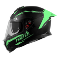 Steelbird Sbh 57 Fighter F2 Matt Black Green Full Face Helmet