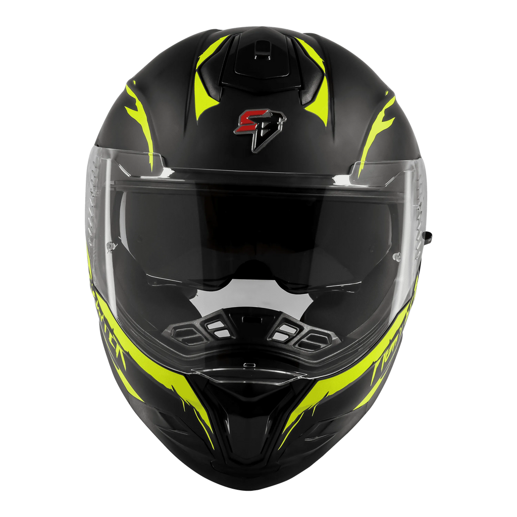Steelbird Sbh 57 Fighter F2 Matt Black Neon Full Face Helmet