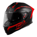 Steelbird Sbh 57 Fighter F2 Matt Black Red Full Face Helmet
