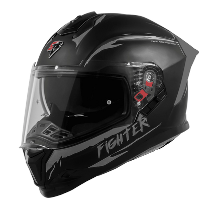 steelbird Sbh 57 Fighter F2 Matt Black Silver Full Face Helmet