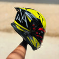Steelbird Sbh 57 Fighter F4 Black Fluo Yellow Full Face Helmet
