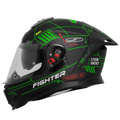 Steelbird Sbh 57 Fighter F6 Black Green Full face Helmet