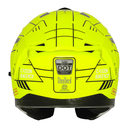 Steelbird Sbh 57 Fighter F6 Black Neon Full Face Helmet