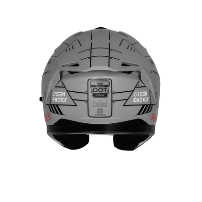 STEELBIRD Sbh 57 Fighter F6 Grey Black Full Face Helmet