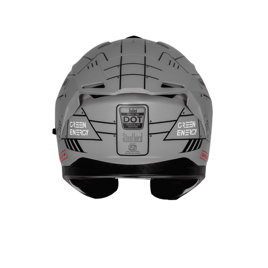STEELBIRD Sbh 57 Fighter F6 Grey Black Full Face Helmet