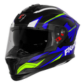 Steelbird Sbh 57 Fighter F7 Black Blue Full Face Helmet