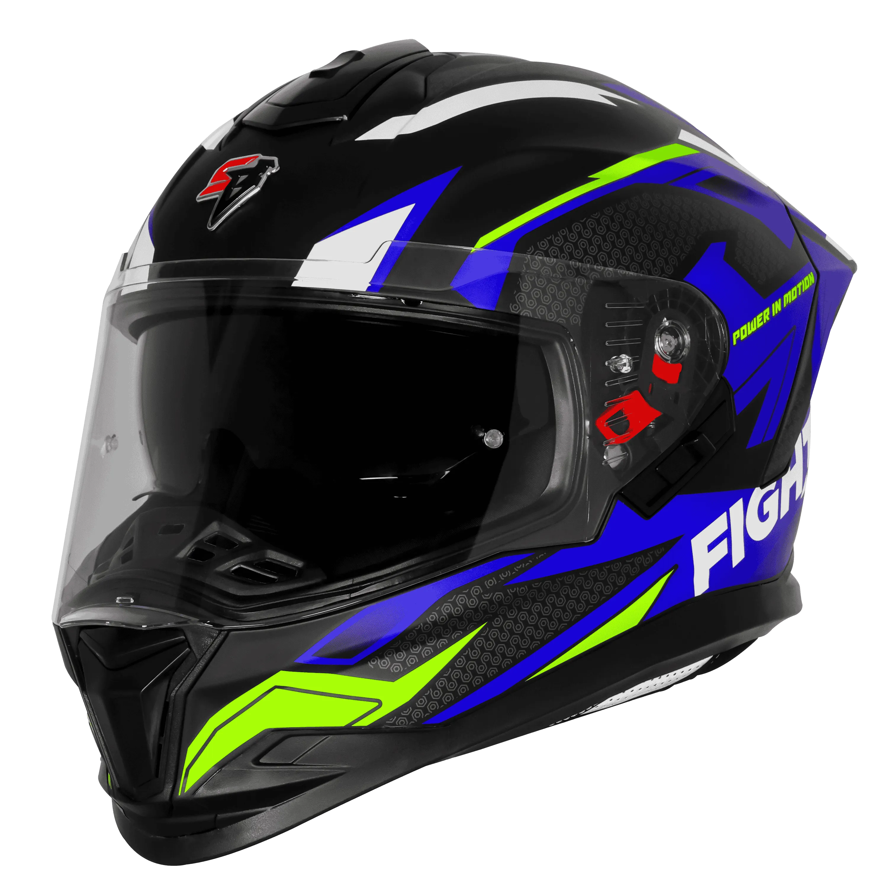 Steelbird Sbh 57 Fighter F7 Black Blue Full Face Helmet