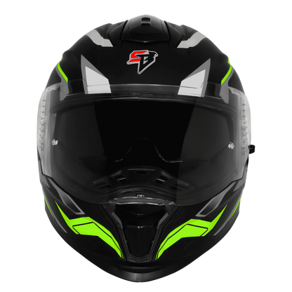 Steelbird Sbh 57 Fighter F7 Black Grey Full Face Helmet