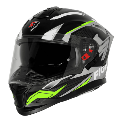 Steelbird Sbh 57 Fighter F7 Black Grey Full Face Helmet