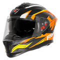 Steelbird Sbh 57 Fighter F7 Black Orange Full Face Helmet