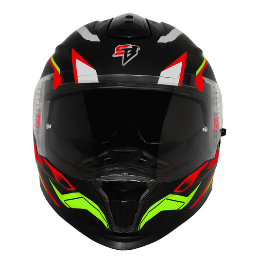 Steelbird Sbh 57 Fighter F7 Black Red Full Face Helmet