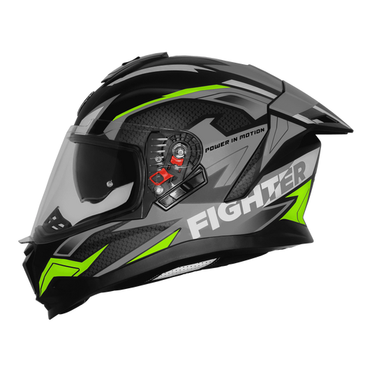 Steelbird Sbh 57 Fighter F7 Matt Black Gray Full face Helmet